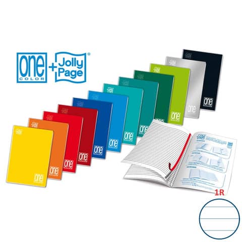 Quaderno Maxi One Color punto metallico A4 - 21 ff - righe 1R - 21x29,7 cm - 1413